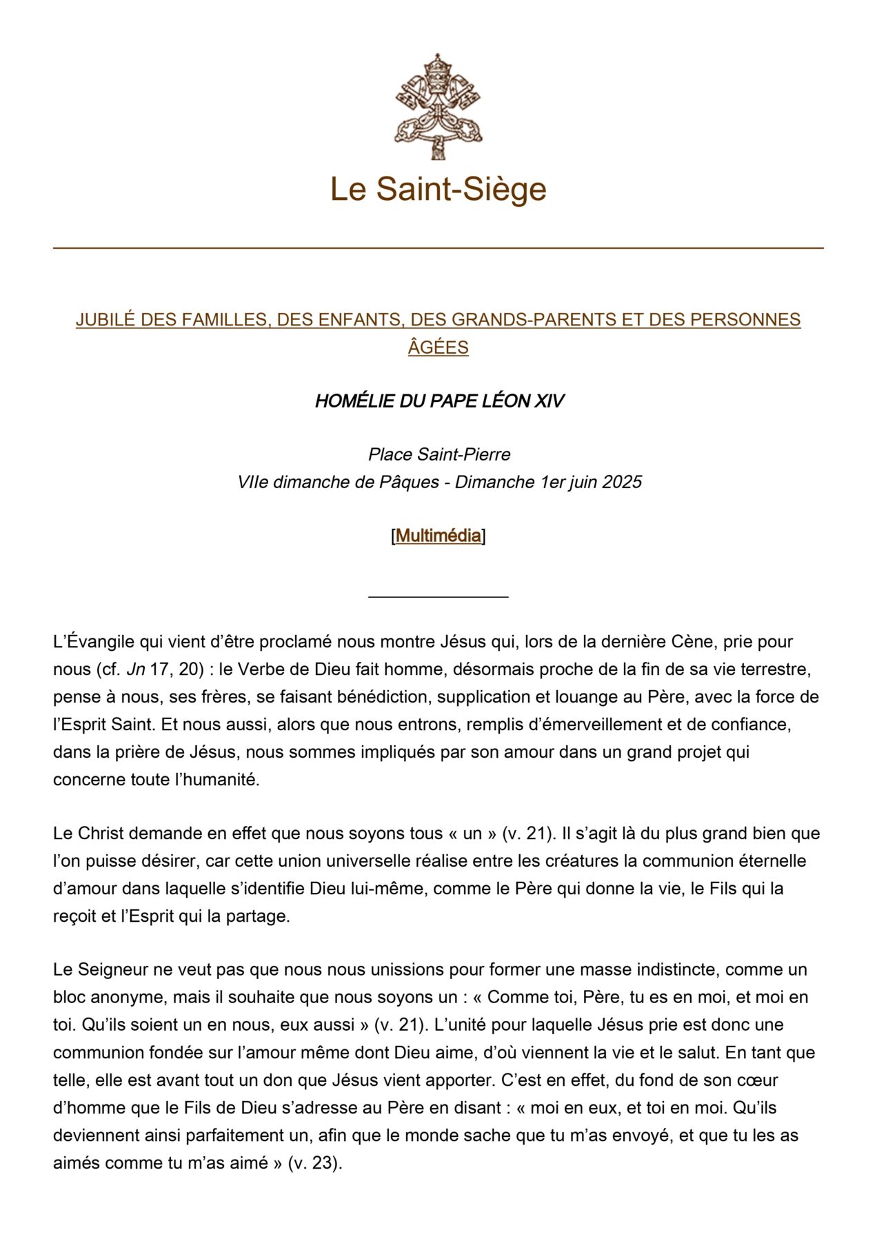 Homélie Léon XIV - 01:06:25 - page 01